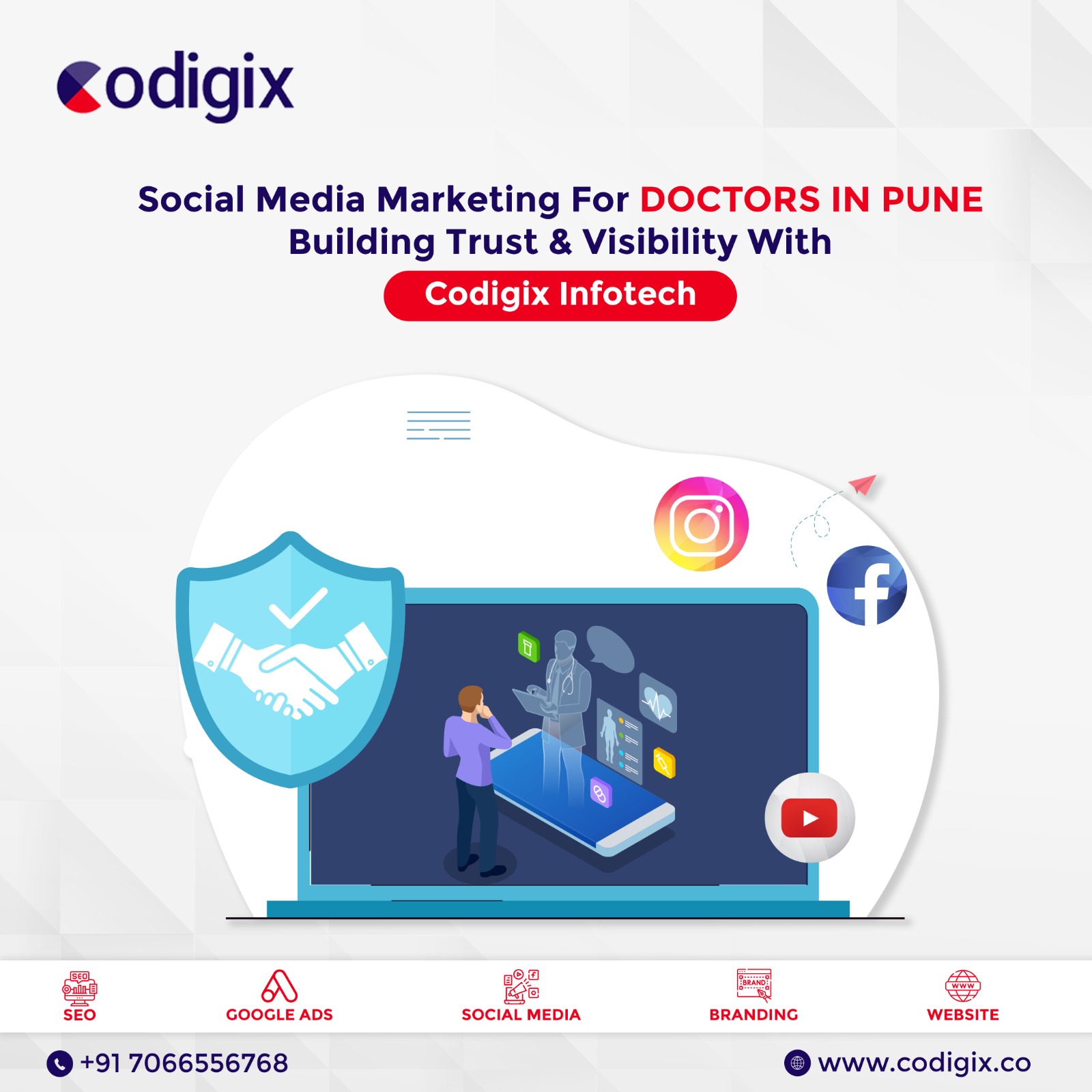 Social Media Marketing for Doctors in Pune: Building Trust & Visibility with Codigix Infotech